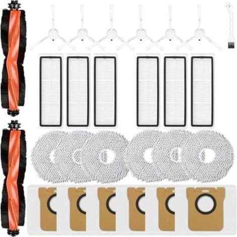 Kit accessoires Xiaomi 27pcs - Entretien X20+/X10+/Dreame L10s - Maison - 2 brosses, 6 filtres, 6 latérales - Propriétaires de Xiaomi/Dreame (1/4)