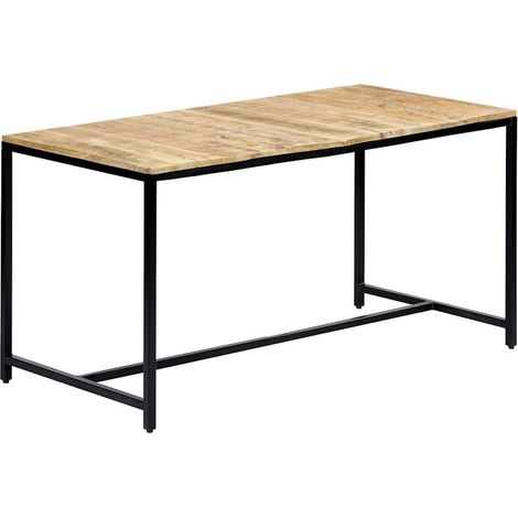vidaXL Table à manger 140x70x75 cm Bois de manguier massif brut (1/5)