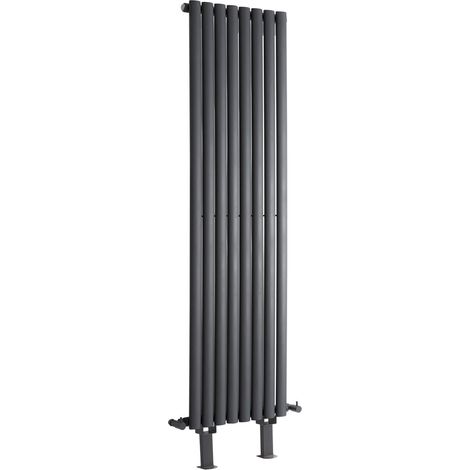 Hudson Reed Vitality - Radiateur Vertical sur Pieds Moderne Anthracite - 178cm x 47.2cm