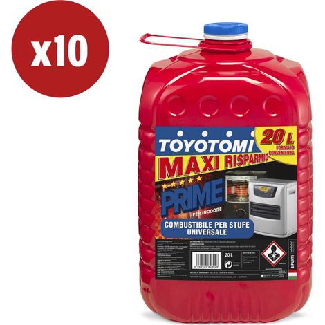 10 taniche da 20 litri di combustibile liquido "toyotomi prime" - totale di 200 litri (1/4)