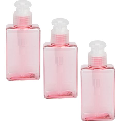 Flacon pompe vide rechargeable 100ml x3, distributeur lotion savon liquide, contenant plastique pour shampoing gel douche