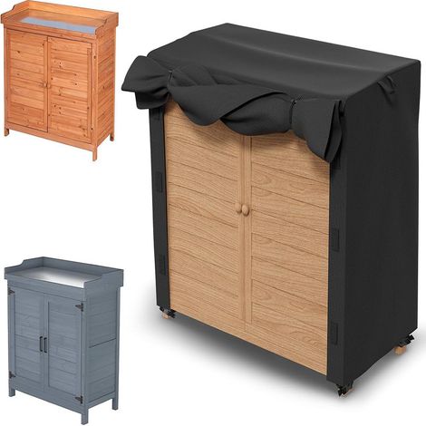Housses de table d'extérieur en verre imperméable pour brasero de terrasse, table basse, meubles de jardin cubes, résistantes aux UV (1/4)
