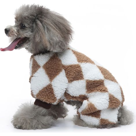 Combinaison Pour Chien - En Polaire Douce Et Chaude - Avec Pattes Et Ouverture Ventrale - Pour Petit Chien D Intérieur - 1 Pièce (1/5)