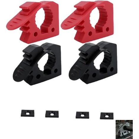 piezas, Soporte para pala, Abrazadera de goma antideslizante, carros de trabajo, Para herramientas de 32-40 mm, 7×5,5×2,2 cm, Negro y rojo (1/4)