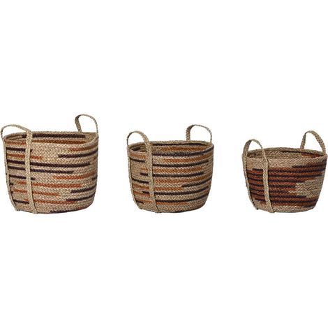 DKD Home Decor Boîte Décorative Boho Marron Naturel 38x38x41 cm (1/3)