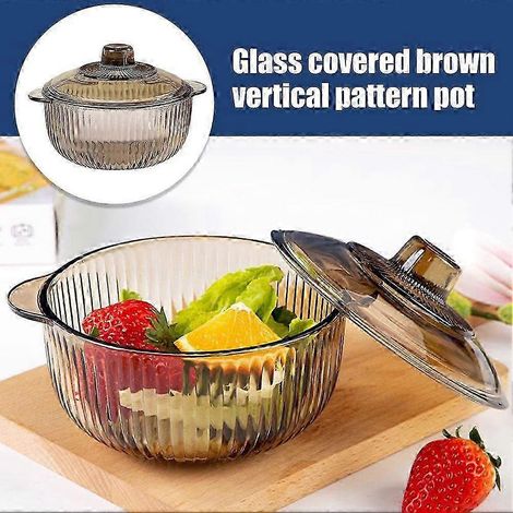 Ensemble de casseroles en verre borosilicate résistant à la chaleur pour la cuisson sur plaque de cuisson 2025 : (1/4)