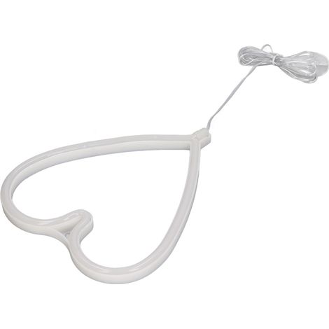 Lumière néon LED en forme de cœur, colorée, pour demande en mariage, anniversaire, décorations lumineuses, lumière rose (1/5)