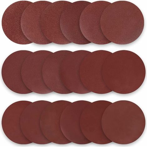 Disque de Ponçage 50pcs Disques Abrasifs,Disques abrasifs Diamètre 100 mm  Grain P60  rouge  Papier abrasif pour construction a sec