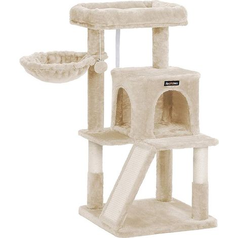 Tiragraffi a torre con piattaforma panoramica alta 96 cm beige 120001147