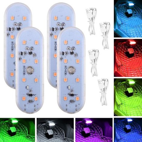 Illuminazione ambientale interna a LED - fissaggio magnetico - 7 colori - ricaricabile tramite USB - luce LED touch