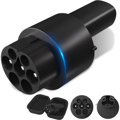 EV Typ 2 auf NACS Adapter, max. 80 A/240 V, Typ 2 auf NACS EV Ladegerät Adapter, Typ 2 auf NACS Ladekabel Adapter für US Tesla Model 3/Y/S/X