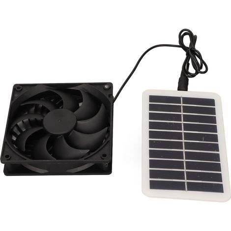 Tragbarer, solarbetriebener 15-Watt-Abluftventilator mit Energiesparfunktion und Geruchsbeseitigung, ideal für Tierzwinger und Wohnmobile. (1/5)
