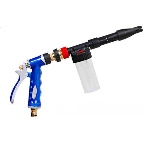 SABIR Pistolet à Mousse de Nettoyage de Voiture 2 dans 1 Pistolet d'Arrosage Pulverisateur Voiture Pistolet de Lavage de Mousse de Voiture, (1/5)