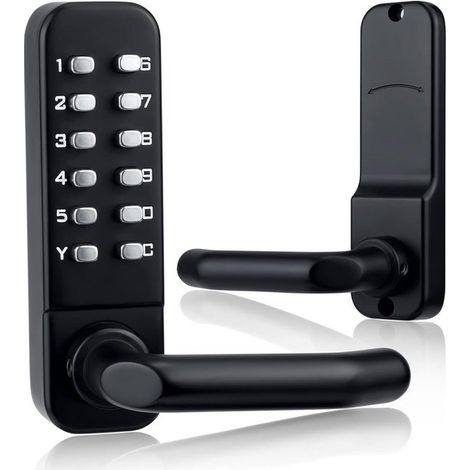 Cerradura de puerta exterior，Cerradura inteligente，Cerradura de puerta inteligente con protección por contraseña，Cerradura por código (1/5)