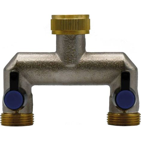 DERIVAZIONE IN METALLO A DUE VIE 3/4-3/4x3/4x3/4