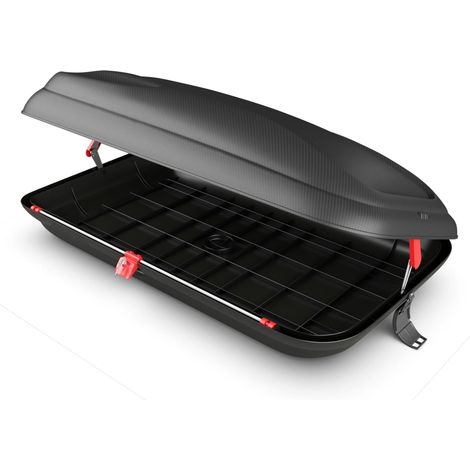 Coffre de Toit Voiture, Sac de Toit Rigide vec Clés de Sécurité, de Transport Étanche et Robuste en PP, Design Aérodynamique, pour Voyage, Déménagement (250L) (1/5)