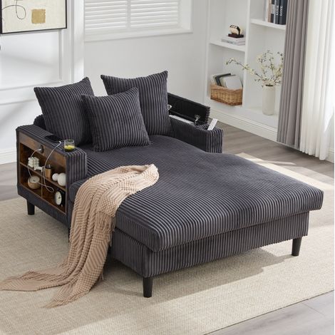 Poltrona chaise longue con contenitore USB LED 170 cm OKMYHOME (1/5)