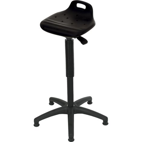 STIER Stehhilfe mit Gleitern Sitzhöhe 570-820 mm PU-Sitz mit Tragegriff (1/4)