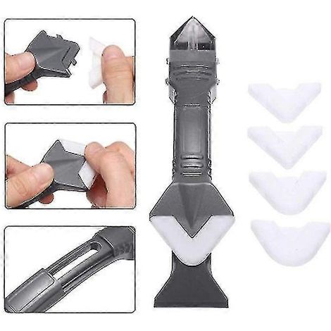 Kit 3 en 1 pour grattoir, buse et embout de finition pour mastic silicone (1/5)
