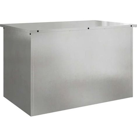 Coffre de rangement extérieur argenté, 80 x 50,5 x 50 cm, acier. (1/5)