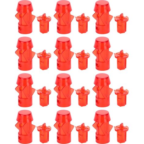 100 rote 5-mm-LED-Blinker, Kunststoffhalterungen mit Kragen, Blinkerfassungen, Flugzeuglampenschirme, 100er-Packung (1/5)
