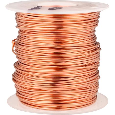 Fil De Cuivre Nu Souple À 99,9%, Calibre 18 Fils De Cuivre Pur De 200 Pieds Fil Pour La Fabrication De Bijoux Antenne De Jardinage Électro-Culture Projets Scientifiques (1/5)