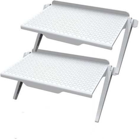 Support Écran TV - Support Sans Perçage pour Décodeur TV Boîtier Set-Top Box Routeur - ABS Blanc - 21,5 x 11,3 cm - 2 Pièces