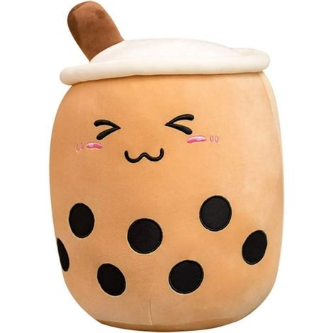 Kawaii Bubble Tea Kissen 50 cm, Cartoon-Milchtee-Puppe mit geschlossenen Augen, großes, weiches Kissen für Kinder, süße Milchtee-Tasse (1/5)