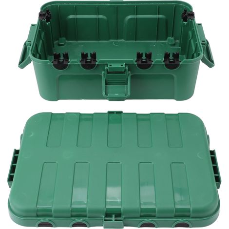 Boîtier de raccordement étanche IP54, grande capacité, carré, extérieur, vert (1/5)