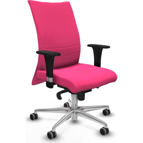 Albacete confidente XL sincro similpiel rosa brazos 1D cromados base aluminio ruedas 65mm engomadas