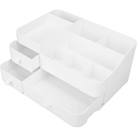 Organisateur de soins de la peau multicouche, imperméable et lavable, 8 compartiments, 3 tiroirs, grand organisateur de comptoir pour cosmétiques (1/5)