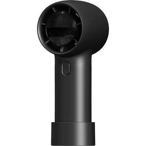 Ventilateur pliable électrique rechargeable USB, 3 vitesses, affichage LED, support téléphone (blanc) (1/5)