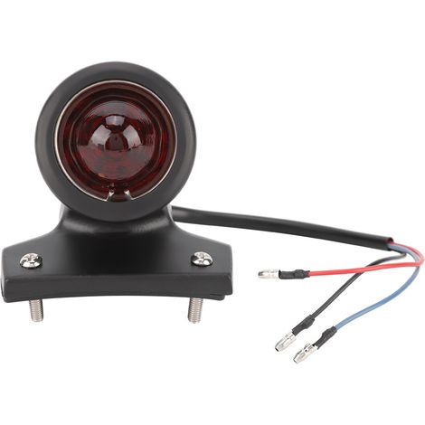 Feux arrière universels pour moto rétro plaqué, stop et frein noir SLJ-W042B (1/5)