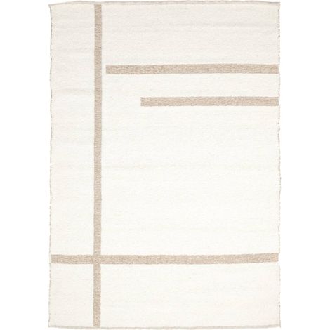 Teppich Wolle Creme Jute 160x230 Light & Living