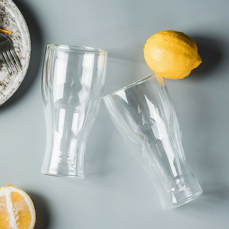 Verre à bière double paroi isotherme pour garder la bière froide, idéal pour bar à domicile