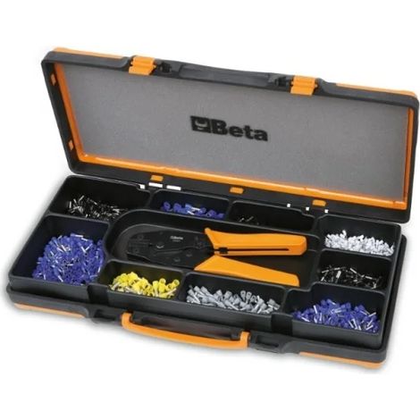 Beta 1606A/C9 Pinza per capicorda a tubetto con assortimento 450 Pz.