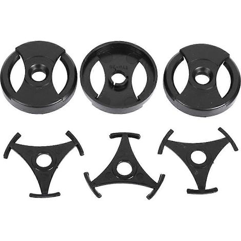6PCS Noir 7 Inch 45 RPM ABS Disque Vinyle Centre-hole Adaptateur pour Platine Disque (1/5)