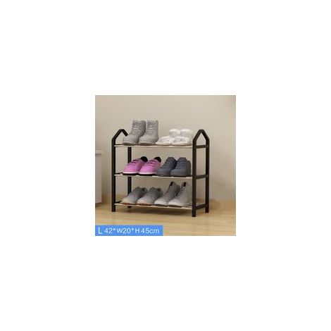 Meuble à chaussures, étagère à chaussures à 3 niveaux, mini étagère à chaussures, organisateur de chaussures étroit pour entrée, dressing et couloir, 42 x 20 x 45 cm (1/4)