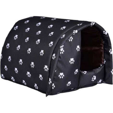 Lablanc – Niche d'extérieur imperméable pour chat – Abri chaud en tissu Oxford – Pliable et facile à nettoyer – 54 x 42 x 36 cm – Pour chats et petits chiens