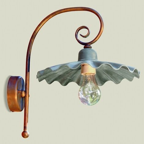 Applique rustica lampadari bartalini gaia r30 e27 led metallo lampada parete (1/4)