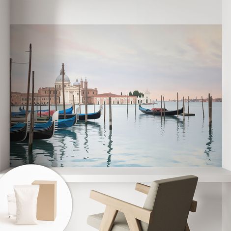 Newroom Tapete Dekorative Vliestapete mit Kleber Modern für Wohnzimmer Schlafzimmer  Venezianische Kulisse 104x70 cm (1/5)