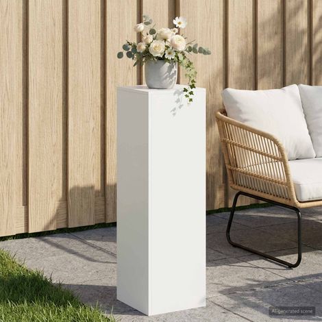 vidaXL Support de Plante Blanc 30 x 30 x 100 cm Acier (1/5)
