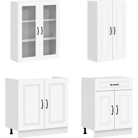 Maison Exclusive - Unità Cucina KALMAR 8 pz Bianco Legno ingegnerizzato (1/5)