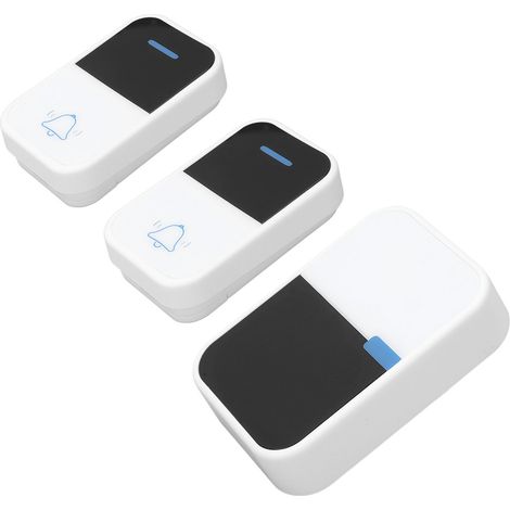 Sonnette sans fil étanche pour aidants, 38 mélodies et 3 niveaux de volume, alimentation secteur EU 100V-230V. (1/5)
