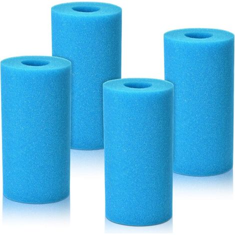 4 PCSéponge Filtrante Type S1, Cartouche de Filtre en Mousse, Mousse pour Filtre Piscine, Réutilisables et Lavables, Filtre en Mousse pour Spa, Piscine, Jacuzzi 10 x 20 x 4 cm-Fei Yu (1/5)