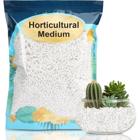 Perlite horticole pour Plantes, Grand Sac de Perlite pour Le Jardinage, amélioration du Sol pour Une aération et Un Drainage améliorés des Plantes d'intérieur (4L) (1/5)