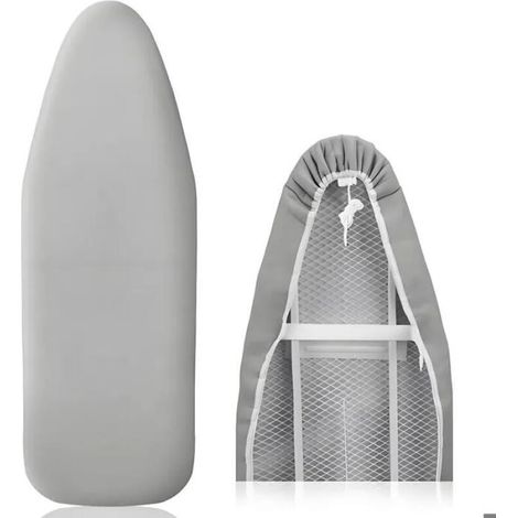 Housse de Table à Repasser en Coton-Taille Universelle - Antidérapante, Élastique, Installation Facile Compatible Repassage à (1/4)