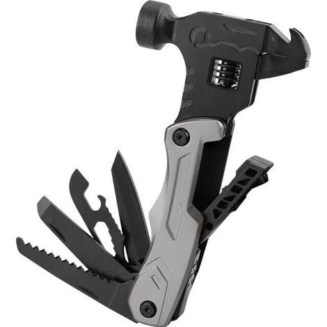 Marteau à panne multifonctionnel pour Camping en plein air, cadeau pour hommes, couteau EDC 12 en 1, tournevis, outils (1/4)