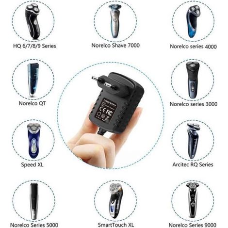 Chargeur pour Norelco Series HQ8505 - 15V - Quadra - Cool Skin - Sensotec - Arcitec Adap (1/4)