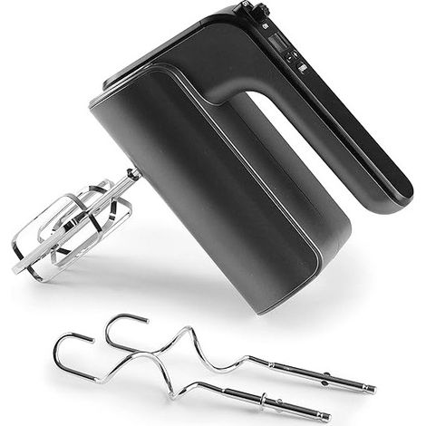 Mixer, Include fruste TitanPro, 5 velocità e funzione Turbo, 350 W, Dimensioni: 14,5x8,5x19 cm, Nero